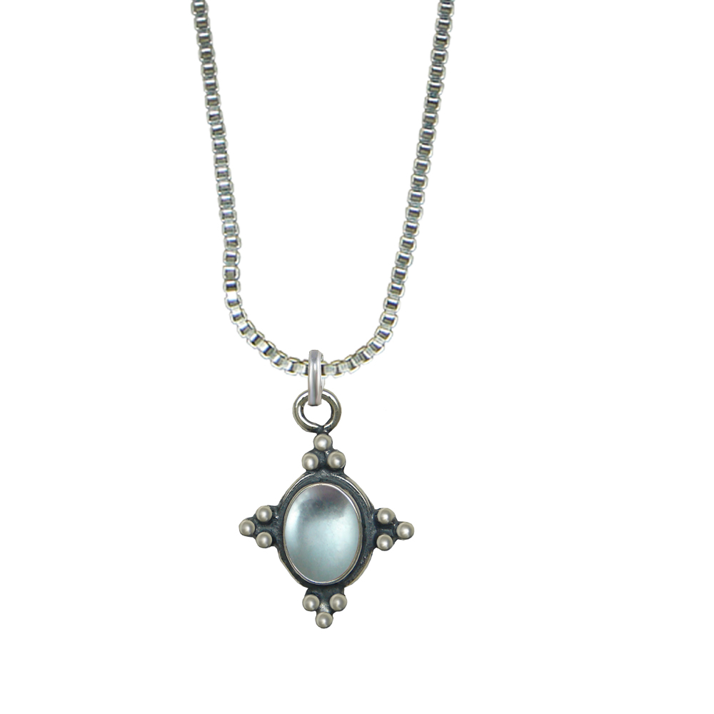 Sterling Silver Little Blue Topaz Pendant Necklace